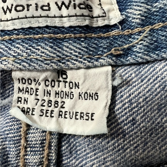 Vintage Stefano Worldwide jeans Button Fly high Waist Barrel Leg size 16 - Picture 6 of 6